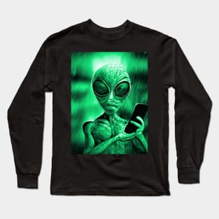 Alien Invasion Sci-fi Space Planet X Long Sleeve T-Shirt